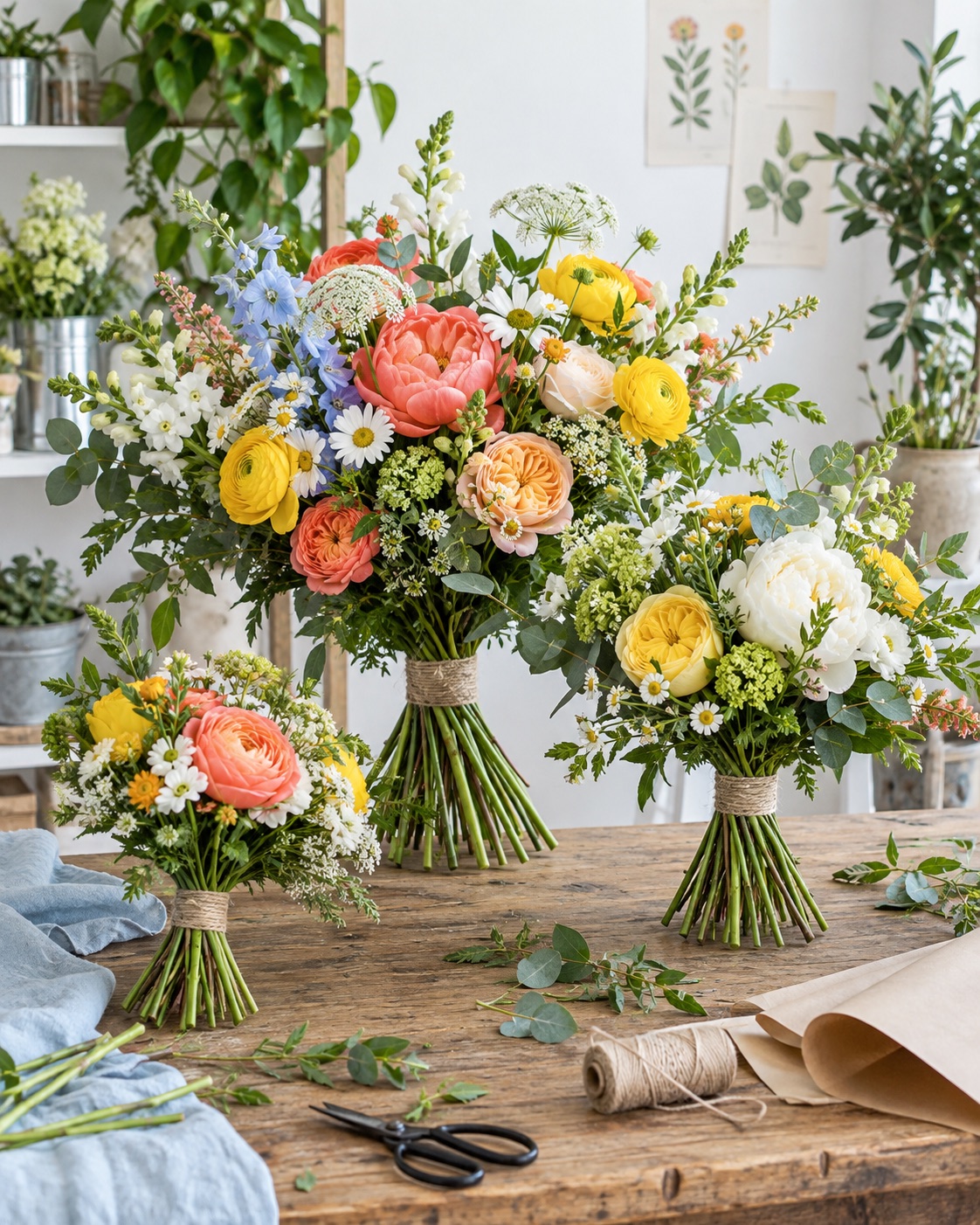 Flowers arranged for a Singapore flower guide